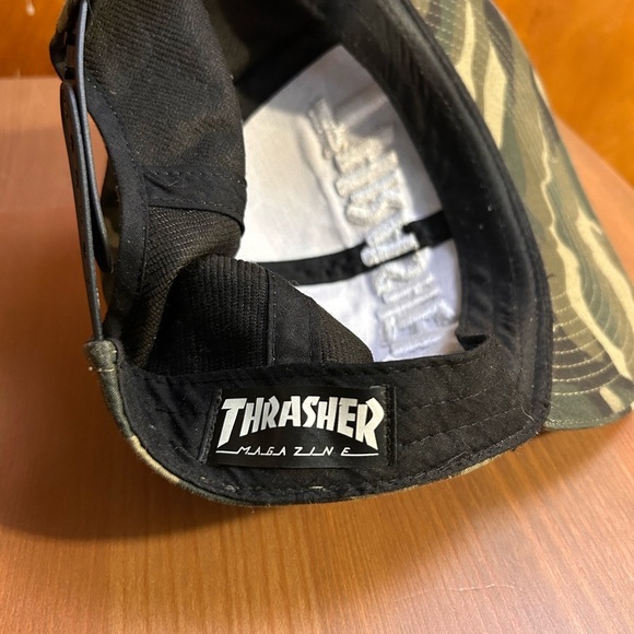 Thrasher Magazine Hat Cap Snap Back Camo Skateboard Skater Logo Mens - Picture 3 of 4